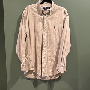 Polo by Ralph Lauren Men's Beige Button Down Shirt